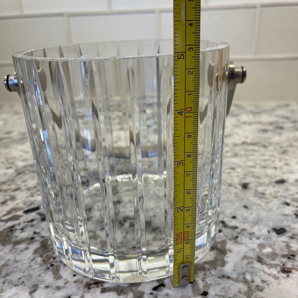 Baccarat Harmonie Crystal Ice Bucket. Made in France. Hand Wash. 5”H Beautiful - Picture 5 of 14